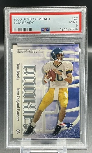 Tom Brady 2000 Skybox Impact Rookie New England Patriots HOF PSA 9