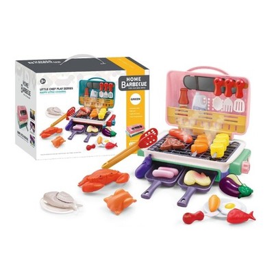 Electric Simulation BBQ Grill Toy Kitchen Play Set Kids Realistic Cooking Toy