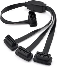 OBD2 OBDII 1 to 3 Ultra Low Profile 16 Pin Male to Female Y Splitter Cord D
