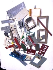 HUGE LOT MOSTLY HO BUILDING KIT PARTS FOR SCRATCH BUILDING OR KITBASHING - LOT D
