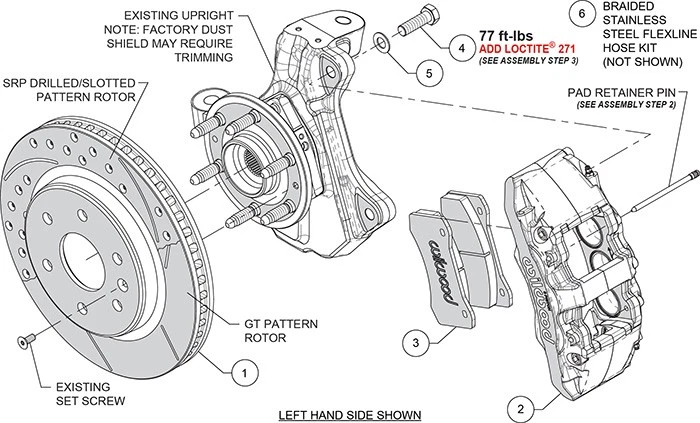 Wilwood Brakes 140-16805-D Aero6-DM DISC BRAKE KIT Foto 3 de 3