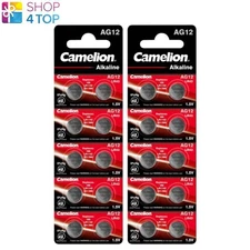 20 Camelion Lr1142 Alkaline Batteries Lr43 Ag12 1.5V 386 10Pc New