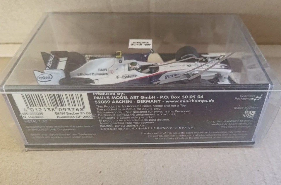 Autografato Minichamps 1/43 Nick Heidfeld 2-Car Set Diecast Model Collection - Immagine 4 di 4