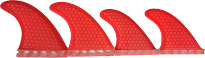 Futures Quad 4er Set Fit Surfboard Surfflossen Red Honeycomb Surffinse Quads