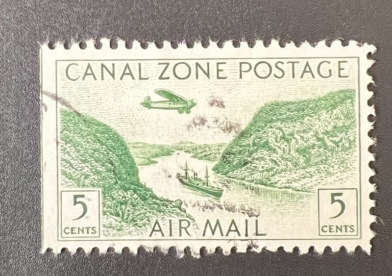 US Stamp 1931 Canal Zone Gaillard Cut Air Mail Scott C7 