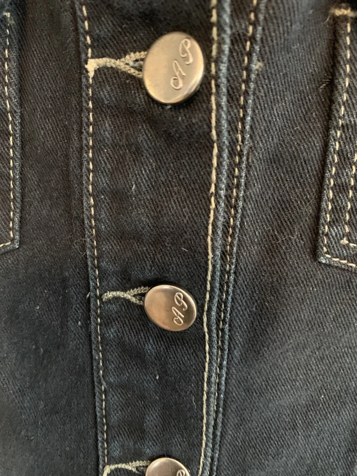 Angel Premium Jean Dk Wash Blue Denim Western Jacket Size Small - Image 4 of 4