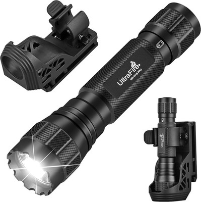 ULTRAFIRE 1200 Lumens Tactical Flashlight with Holster for Duty Belt WF-501B PRO