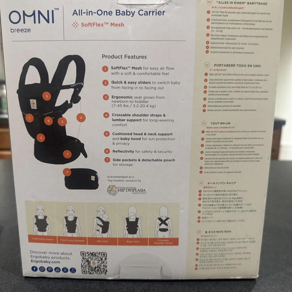 Portabebés Ergobaby BCZ360PONYX - negro Foto 3 de 3