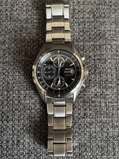Seiko ANA Solar Chronograph Watch FA0221 Used From Japan