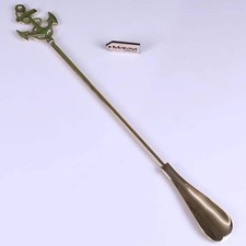 Pali Brass Shoe Horn Ships Anchor Design 48cm Long Reach Gift Elderly Nautical