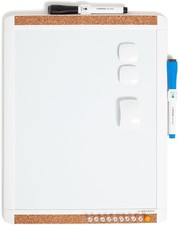 U Brands Contempo Magnetic Dry Erase Board, PINIT 11"W x 14"H, Pinit White