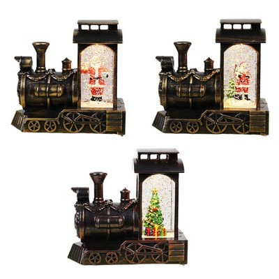Beleuchtete Weihnachts Schneekugel Nachtlicht Miniatur Zug Tisch Fenster Tisch