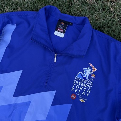 Marker 2002 Salt Lake City Winter Olympics Windbreaker Jacket Mens S Purple