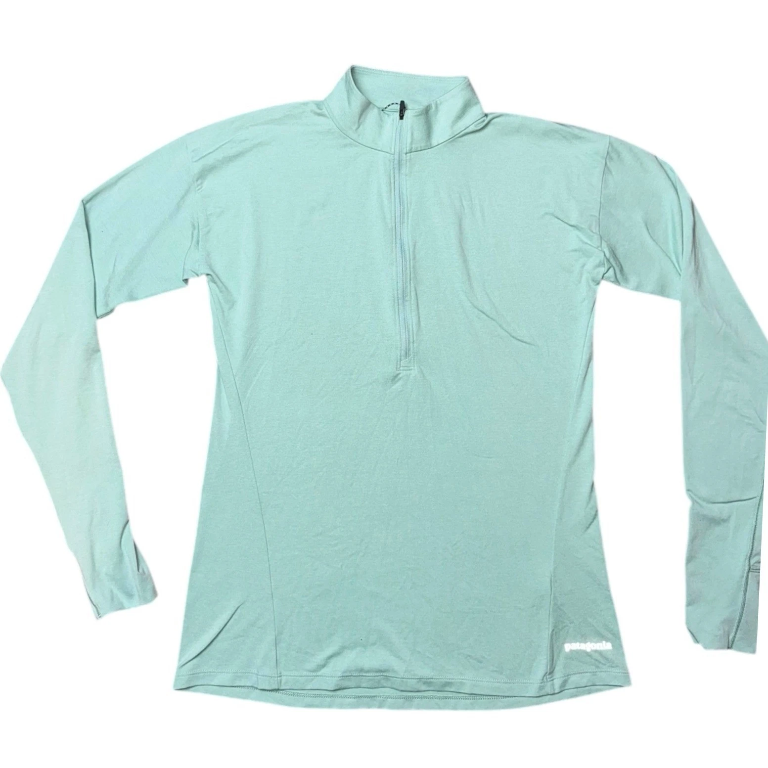 Patagonia Capilene Midweight Quarter-Zip Base Layer Mint Green Womens Medium