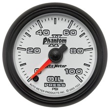 Auto Meter Oil Pressure Gauge 7553 Phantom Ii 0 To 100 Psi 2-116 Electrical
