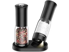 Electric Salt and Pepper Grinder Black 