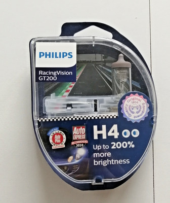 Philipps Glühbirne, H4 RacingVision GT200 bis zu 200% mehr Helligkeit, NEU