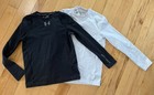 Two Youth Large Under Armour Fitted Cold Gear Long Sleeve Shirts Mock Crew Neck