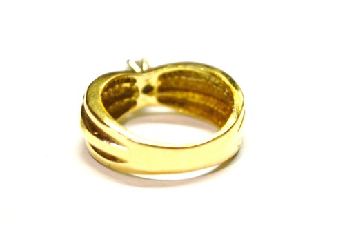 14K Yellow gold .30 ct H-VS1 Round Diamond Engagement heavy wedding band Ring - Picture 4 of 6
