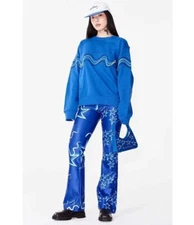 House of Sunny Pants Womens 14 Blue Star Infinity Hall Of Fame Party Boho NWT