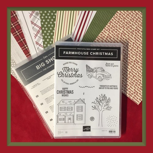 Stampin' Up! FARMHOUSE CHRISTMAS Stamp Set, DIES & FESTIVE FARM DSP ***NEW***