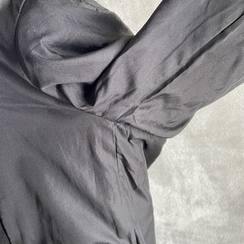Old Navy Peacoat Size Med Black Poly Wool Blend Double Breasted Jacket Pea Coat - Picture 9 of 14