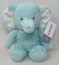 Carters 10  Aqua Blue Baby Elephant Plush Stuffed Animal 67294 NWT Super Soft
