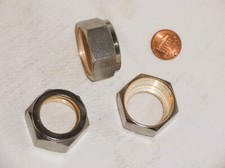 LOT of 4 Parker® 7/8" tube compression fitting Stainless Steel nuts and ferrules