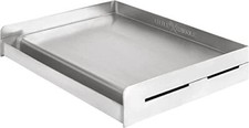 100 Stainless Steel Universal Griddle with Even Heating Cross Bracing 18x13x3