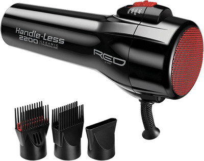 RED by Kiss Handle-Less 2200W Ceramic Tourmaline Hair Dryer, 3 Heat Settings, Pr
