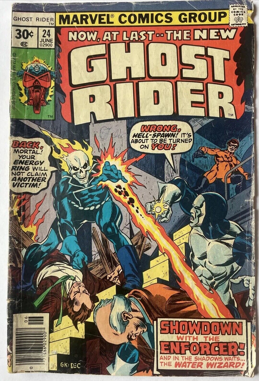 Ghost Rider #24 • Vs The Enforcer (Marvel 1977) Low Grade Bronze!