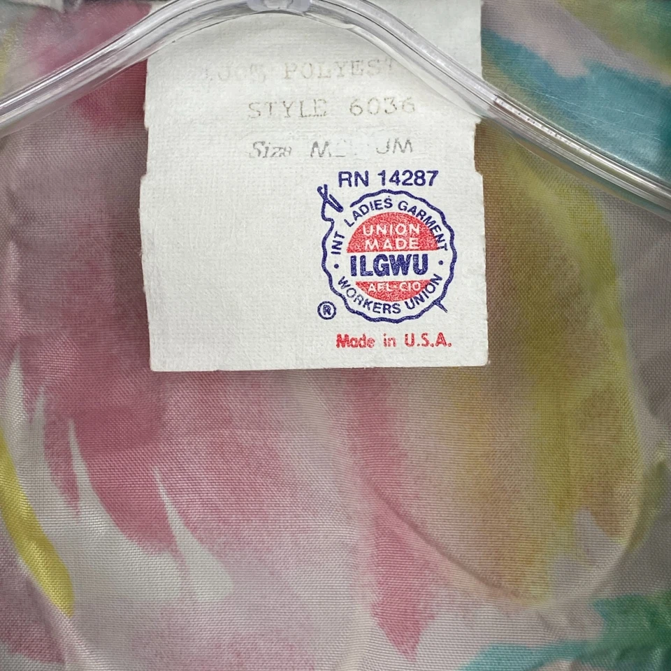 Vintage Saybury House Dress Nightgown Medium Pink Multicolor Floral 70s 80s - Image 4 of 4