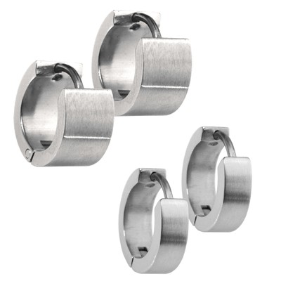 SALE Klappcreolen Edelstahl Klapp Creolen Ohrringe 4mm 7mm Stainless Steel
