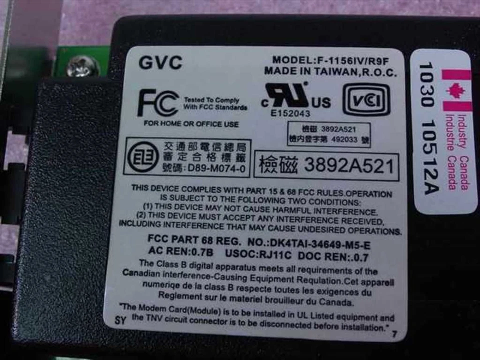 Dell 56K PCI FAX/MODEM Internal Conexant Chipset F-11561V/R9F 079EKD - Image 4 of 4