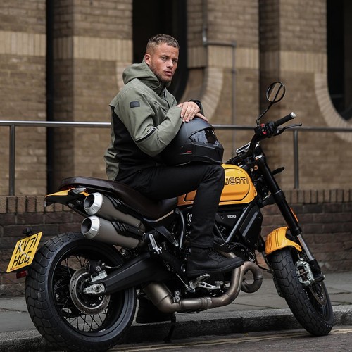 Oxford Mondial Street Dry2Dry Laminate CEAA Motorcycle Motorbike Jacket - Khaki - Picture 14 of 16