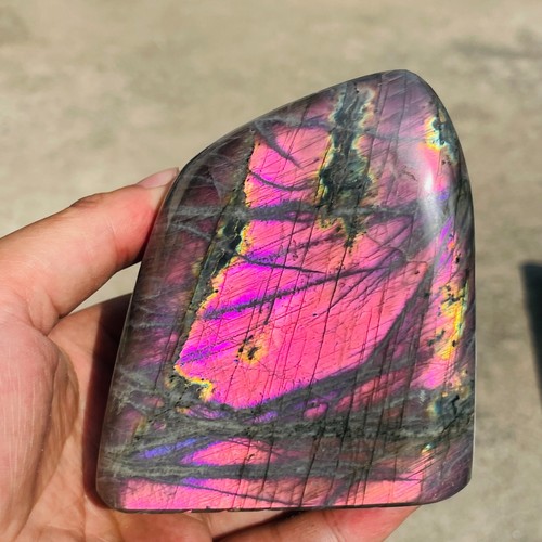 1.60lb Natural Purple Red Labradorite Quartz Crystal Display Specimen Healing - Picture 2 of 8