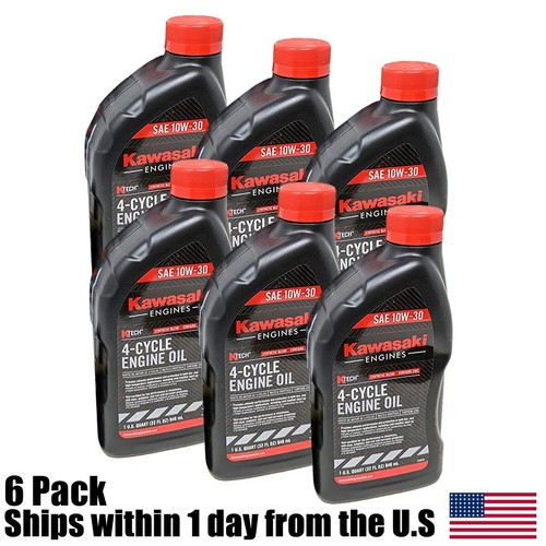 6PK Quart Genuine OEM Kawasaki 4 Cycle Engine Oil KTECH SAE 10W30