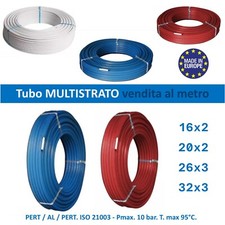 Tubo MULTISTRATO nudo rivestito idrico riscaldamento coiben 16x2-20x2-26x3-32x3 