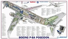 Boeing P-8A Poseidon cutaway Poster 24x36 in