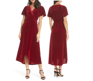 chelsea28 velvet midi dress