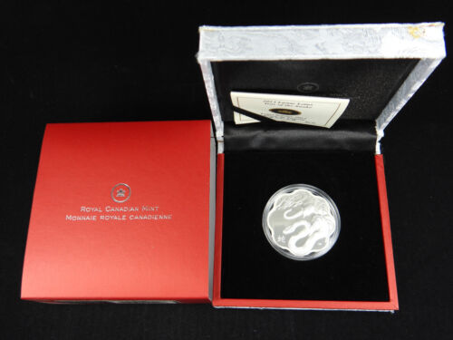2013 $15 Lunar LOTUS Coin Year of the SNAKE Silver 99.99% 26.7 g Ag Canada - Picture 1 of 23