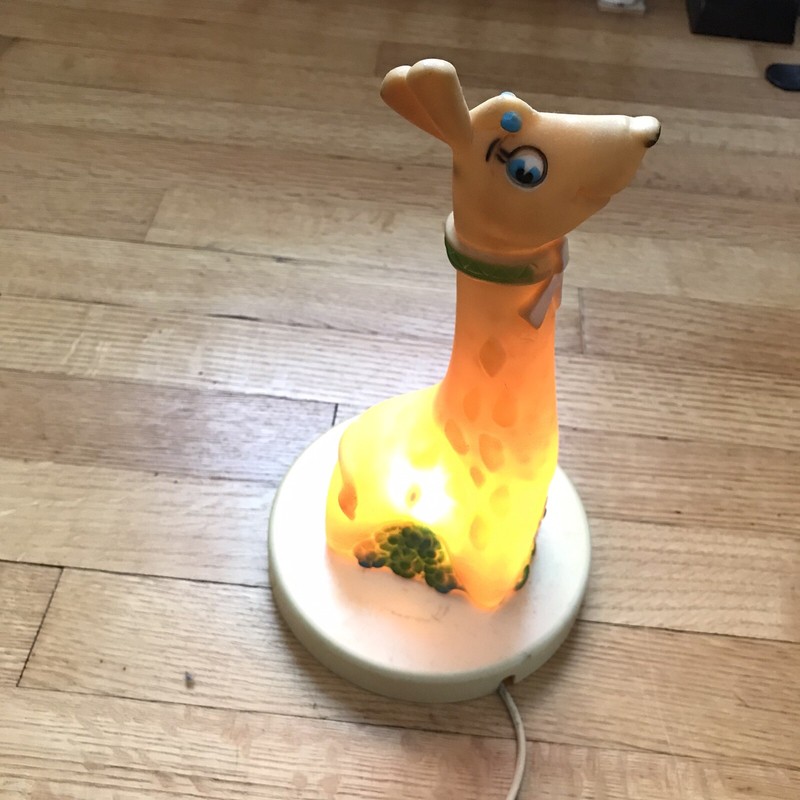 Giraffe Vintage Night Light Nightlight Rubber 12 Inch Plug In Switch Off 70s 80s