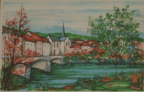 Jeanin Kostia B Blancheteau French Town Scene Cityscape Lim Ed Lithograph Signed - Picture 2 of 12