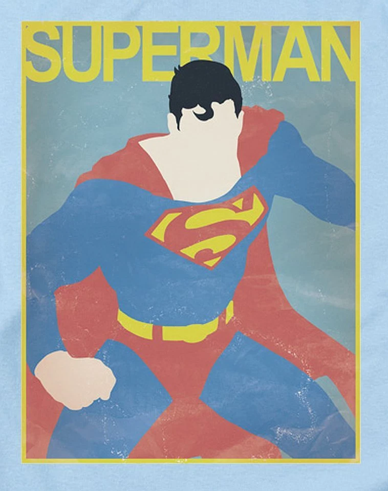 Camiseta Superman "Pôster Simples" - Adulto, Criança, Criança - Imagem 2 de 4