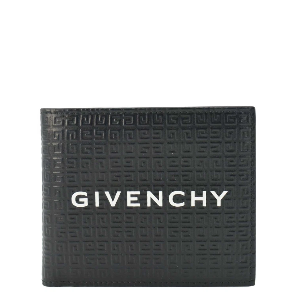 Cartera GIVENCHY Piel de becerro 4G Cuero Doble Plegable Negra