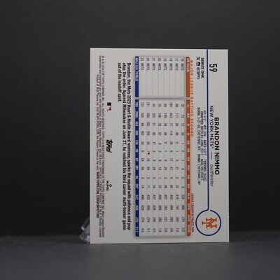 2024 Topps Series 1 BRANDON NIMMO Yellow Parallel #59 Mets | eBay