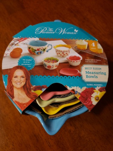 Pioneer Woman 4pc Measuring Bowls Set - Breezy Blossom Flowers Ree Drummond - Picture 4 of 4