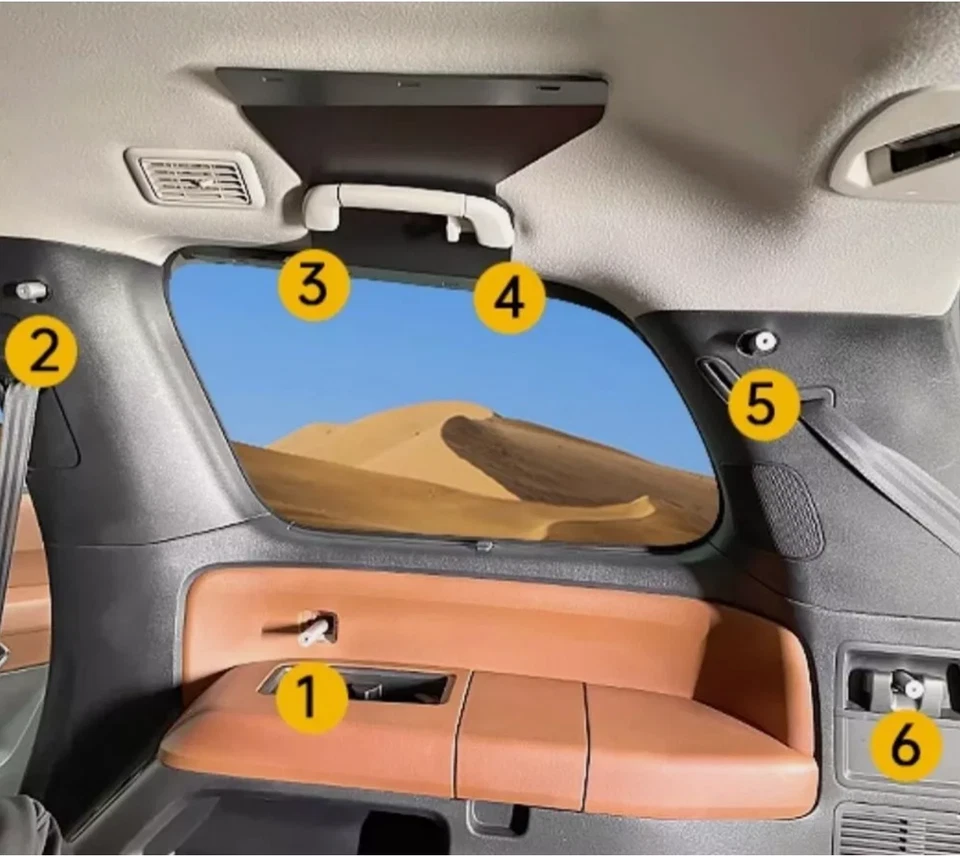 Malla de panel de almacenamiento de equipaje estante de carga trasero para Toyota Sequoia 2008-2022 Foto 3 de 4