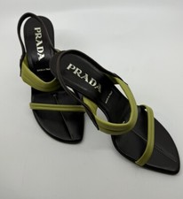 Prada Vintage Brown/Green Leather Women s Shoes EU37