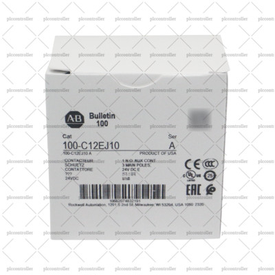 New Allen Bradley 100-C12EJ10 100-C IEC 12 A Contactor 24V DC Electronic Coil